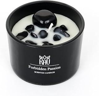 Scented Candles 85g – KAV Forbidden Passion Home Decor Natural Aromatherapy Premium Scent Candle for Home Women Men, Soy Wax and Essential Oils (Sandalwood)