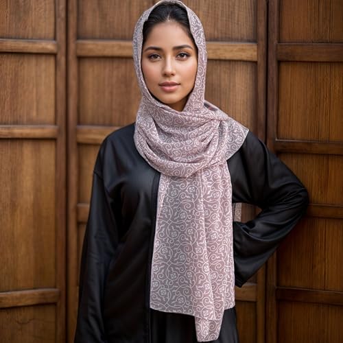 Boho Floral Printed Scarf For Women Muslim Chiffon Headscarf Hijab Abaya Accessories2