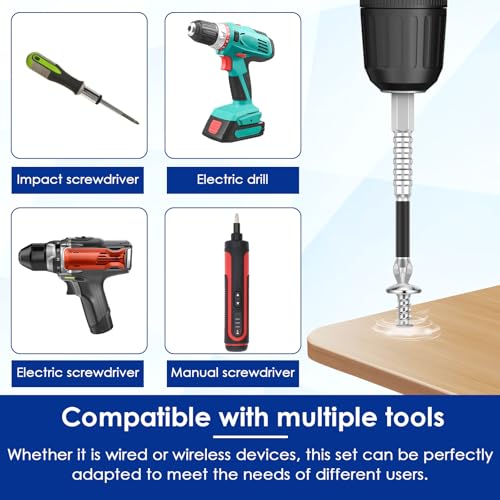 Image of 18Pcs High Magnetic Screwdriver Drill Bit Set, Impact Resistant Non Slip Bit, Strong Magnetic Durability Screwdriver Bits for Electric Screwdrivers Rusted Screws, 25 50 65 70 75 90 100 120 150mm