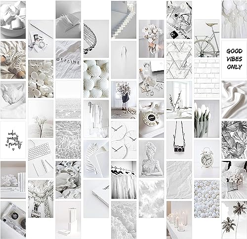 Ilustraciones botánicas y de tarot en un kit de 50 fotos para un collage de pared artístico