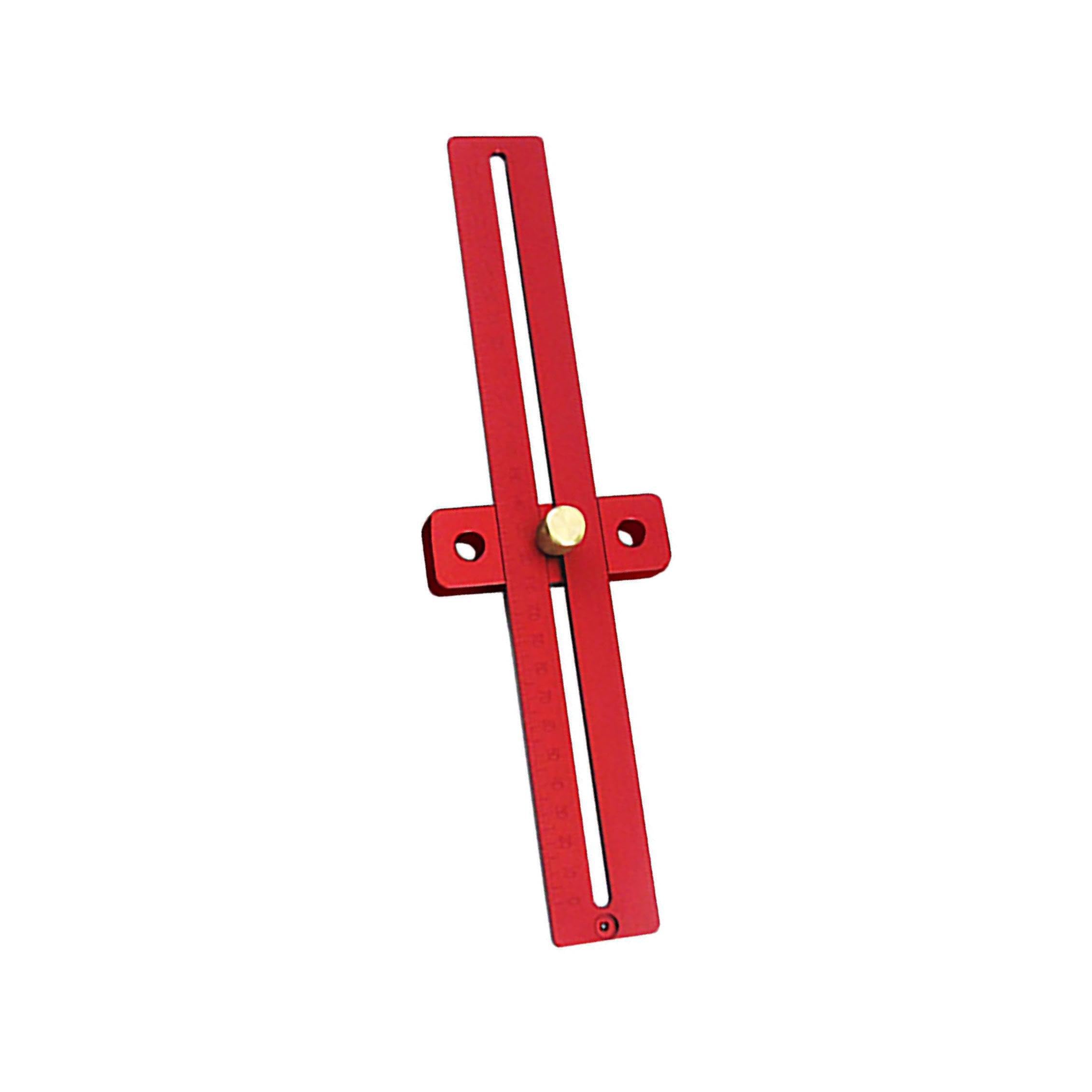 PUXZYAX Aluminum Alloy T Shape Ruler Carpenters Tool Precision T Ruler Scriber Square Hole Gauge Helps With Accurate Measurements Woodworking Scribe Hole