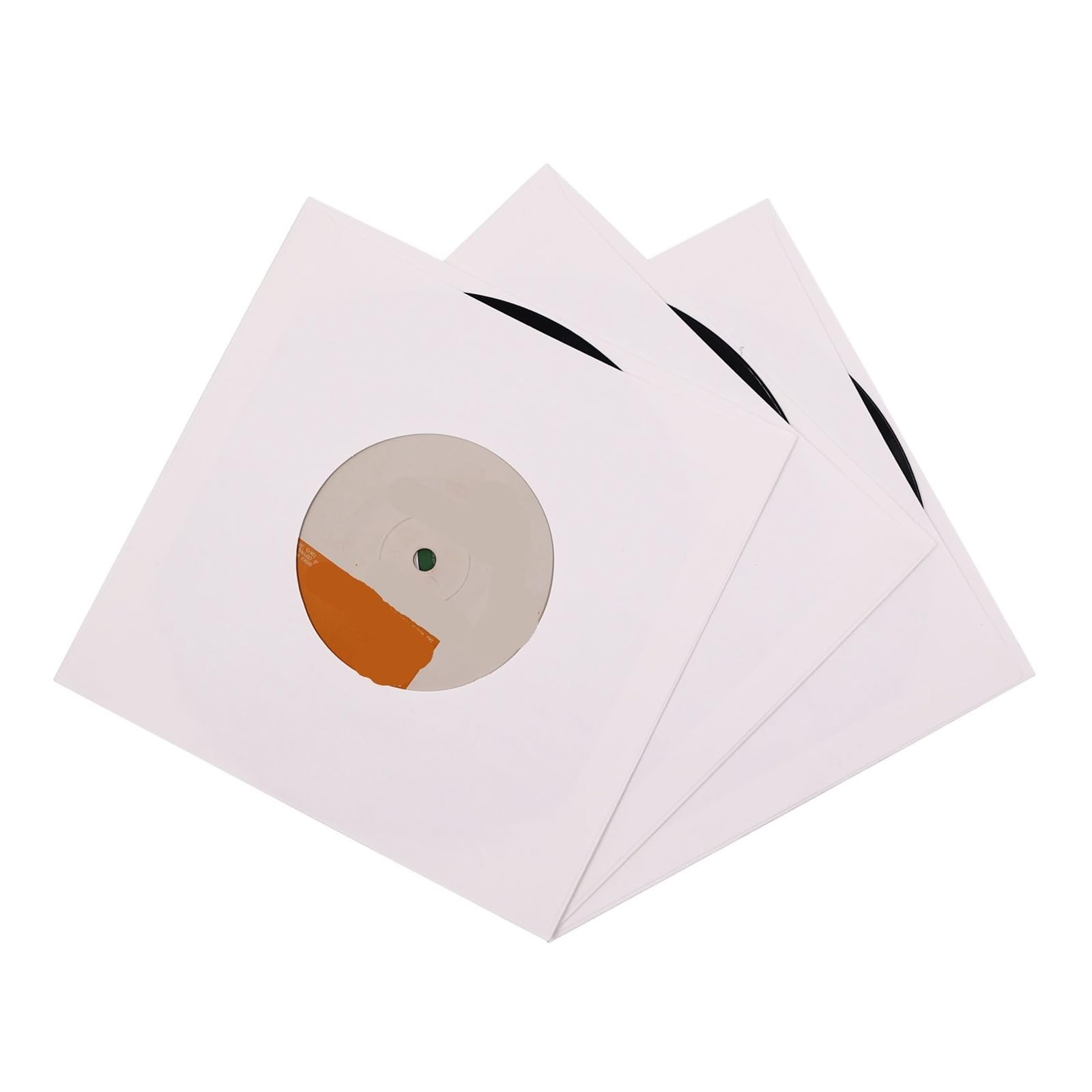 Copertine Interne per Dischi in Vinile 20/40 Pezzi 7 Pollici Buste Interne protettive for Dischi in Vinile Carta Kraft Bianca Contenitore EP in con Borse portaoggetti Foro(White 40pcs)