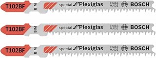 Bosch T102BF 3 pc. 3-5/8 in. 13 TPI Clean for Plexiglas T-Shank Jig Saw Blades