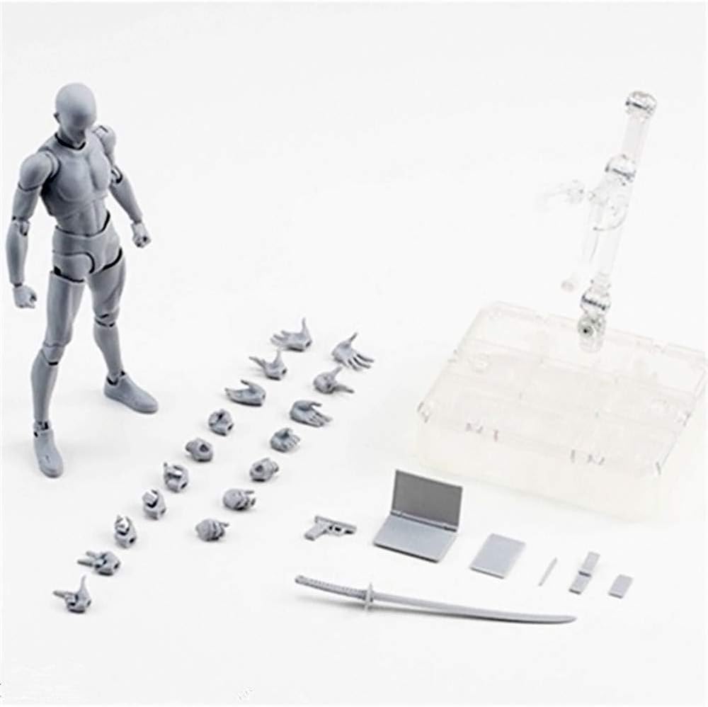AbbonyDuo Body Kun DX Set Male Gray Color Action Figure Model Set for SHF Body Kun Doll PVC Figure Model SHF S H Figuarts