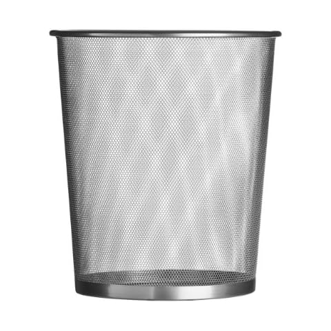 Large Silver Mesh Waste Paper Basket Bin Cover