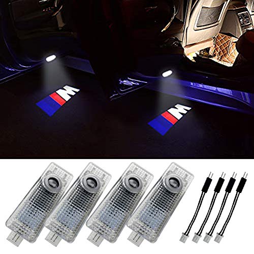 Klinee Car Door LED Logo Lighting Projector Welcome Lights For BMW 3 5 6 7 Z GT Series (4-Pack)