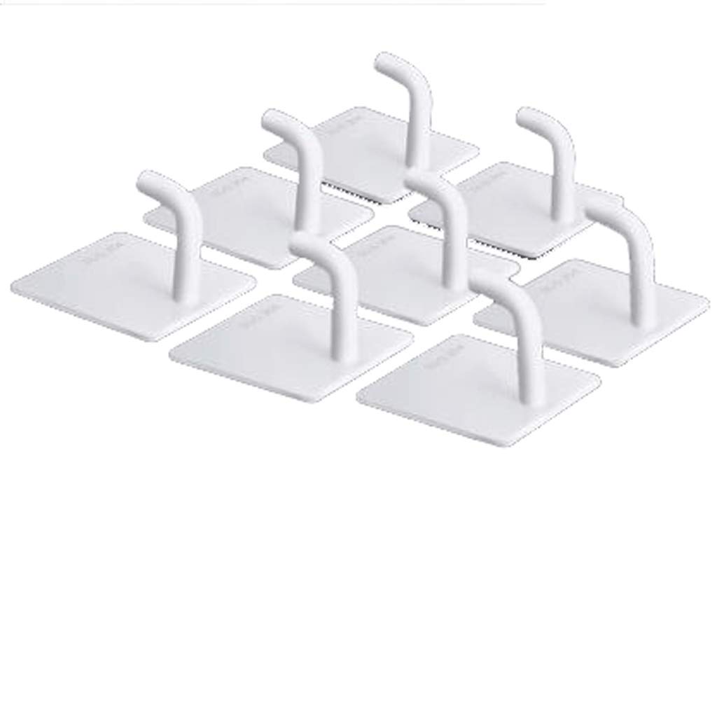 Crochet adhésif mural puissant transparent lot de 8 pour suspendre sans percer