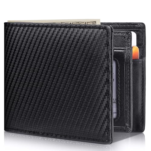 Image of Artpaxy Mens Wallet Bifold Genuine Leather RFID Blocking Wallet for Men with 1 ID Windows 13 Card Holders 2 cash pockets 1 Gift Box