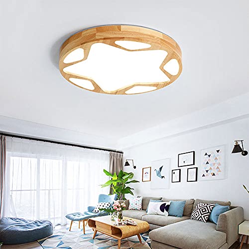 Plafonnier LED moderne haut de gamme style bois d'architecte - 3