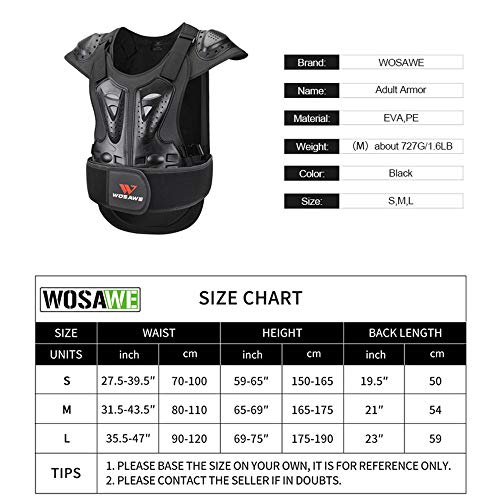 image for YUDER Adults Motorcycle Body Armor ATV Protective Vest Dirtbike Chest 