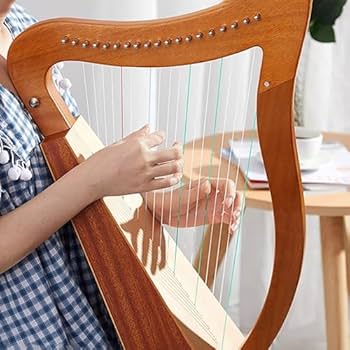 美品 木製竪琴 アイリッシュハープ 木製 19弦 ハープ ケース付き 美品 木製竪琴 アイリッシュハープ 木製 19弦 ハープ ケース付き