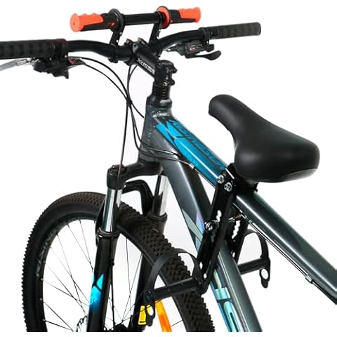 Kids Bike Seat Front Mounted and Handlebar Child Bike Seat Detachable Front Mounted Toddler Bike Seat Bicycle Seats with Foot Pedals for Children 2~5 Years Compatible with All Adult MTB Cover