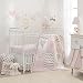 Lambs & Ivy Baby Love 6-Piece Girl Crib Bedding Set, Pink/Gold/White Hearts/Stripes/Chevron