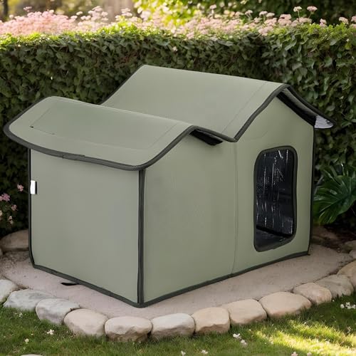 Maison chat extérieur imperméable et lavable pour cour et porche - 4