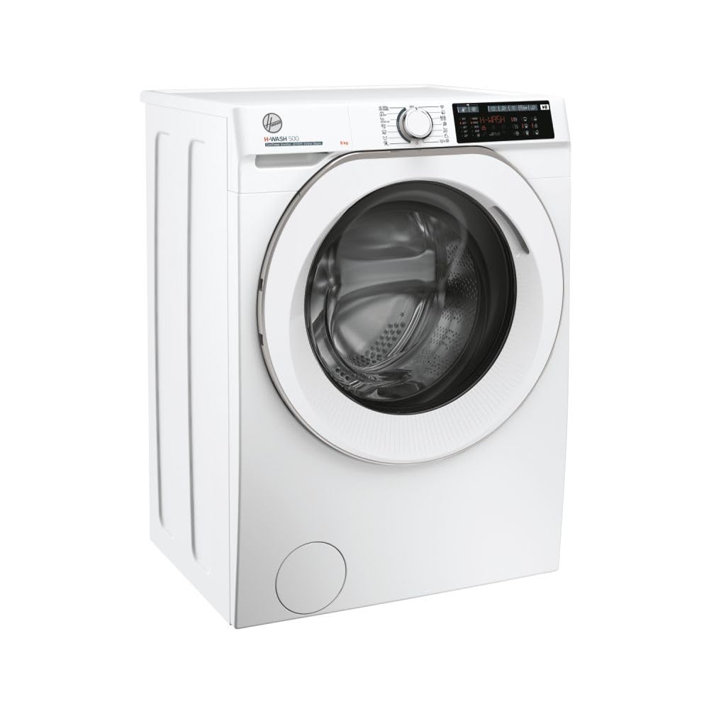 Hoover H-WASH 500 Lavatrice 8 Kg, Libera Installazione, 1400 Giri, Controllo App hOn, Motore Inverter, AxLxP (85 x 60 x 53 cm), Bianca - HW 48AMC/1-S [Classe di efficienza energetica A]