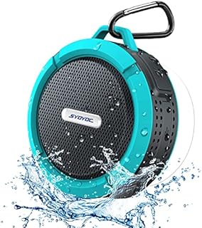 Waterproof Bluetooth Speaker, SYOYOC Bluetooth Shower Speaker Loud Stereo Sound, Shower Speakers Bluetooth Wireless with Clip & Suction Cup, Small Portable Speakers Wireless for Bathroom, Bike, Kids