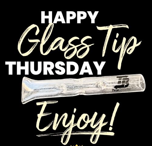 Terpbooster Glass Tips for Joints - Reusable Glass Rolling Tips - Flat Mouthpiece Filter Crutch Fits in Rolling Machines - 20 Pack