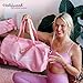 Hollywood Fashion Secrets Gym Bag for Women – Cute Pink Duffle Bag, Spacious Compartment with Pocket, Ideal for Workout, Travel or Daily Use