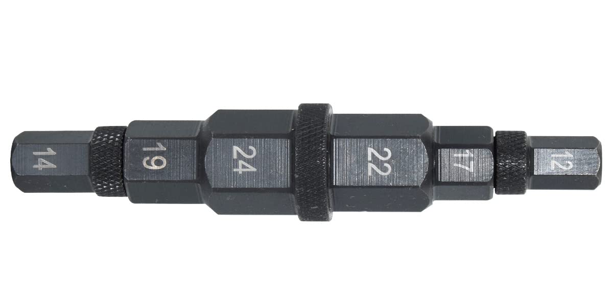 CNWOOAIVE Strumento esagonale per asse motociclo 6 in 1 12-24mm Adattatore 3/8 Pollice