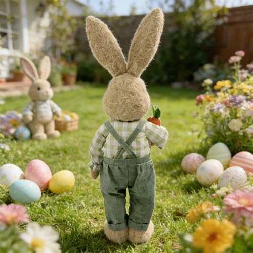 Ornement de lapin de Pâques pliable et ajustable pour petits espaces - 5