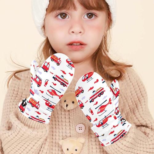 Image of Plaaee Early 1990s Pattern Kids Glove Warm Mitten Winter Favor for Toddler Boys and Girls Children Cold Weather Gloves