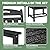 SUUNYN HDPE Outdoor Dining Set, Patio Table and Chairs Set, All-Weather 7-Piece Outside Table and 6 Chairs, 2" Umbrella Hole, Outdoor Furniture for Garden, Poolside, Backyard, Deck | Black