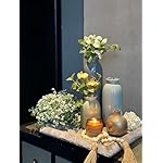 CWLWGO-Ceramic Vase Set of 3, Small Vases for Modern Farmhouse Decoration, Living Room Accents & Dining Table Centerpieces,Idea Bookshelf Décor, Mantel and Entrance Decorations -Multicolor…… - Image 3