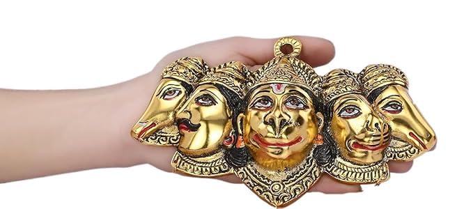 Image of LABHCART Panchmukhi Hanuman Ji Murti for Door Entrance Statue Wall Hanging Showpiece