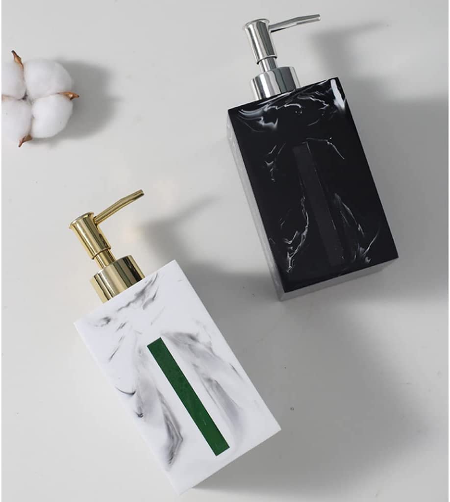 Distributeur de Savon carré Bouton Poussoir Rechargeable Distributeur de Lotion Rechargeable Pompe en Acier Inoxydable Pompe à Savon 500 ML