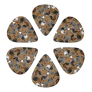 Ensemble de 6 médiators de guitare à imprimé coq et poulet pour guitare acoustique, guitare électrique, basse, ukulélé… - Les Beatles, Paul McCartney, John Lennon, RIngo Starr, George Harrison Ensemble de 6 médiators de guitare à imprimé coq et poulet pour guitare acoustique, guitare électrique, basse, ukulélé… – Image 4