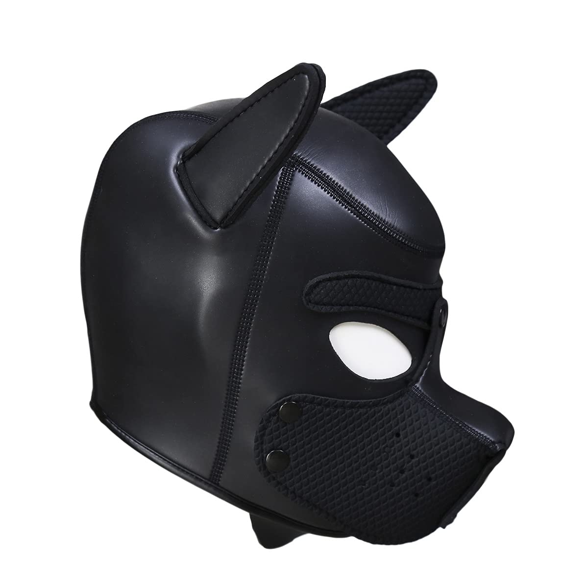 LEWECEEO Neoprene Puppy Hood Camo Full Face Mask Cosplay Costume Dog Head Masks: Black