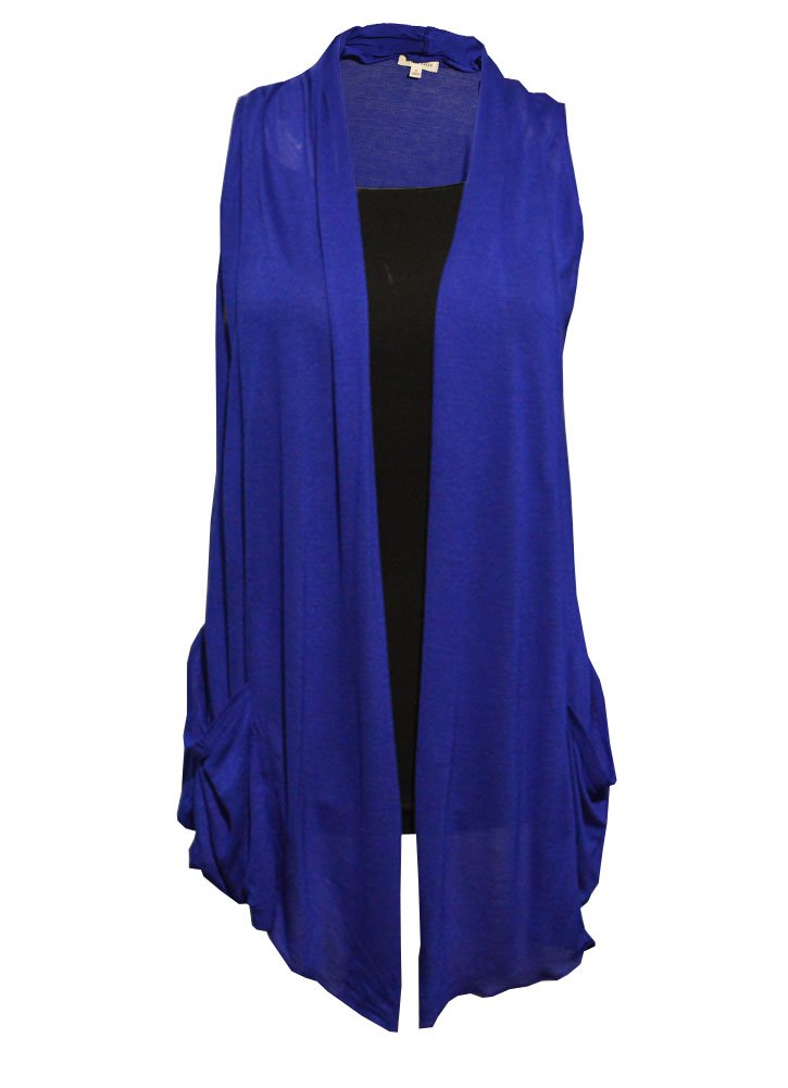 MonsterCloset Sleeveless Cardigan Vest w/ Pocket