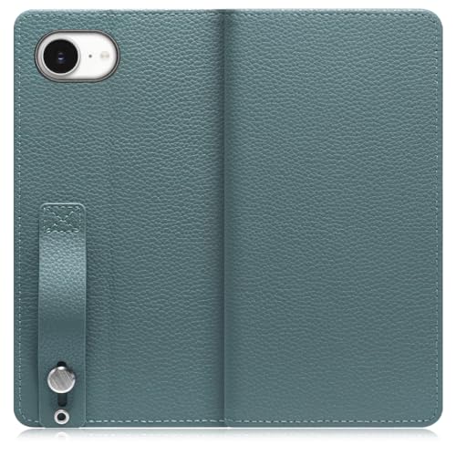 LOOF HOLD �{�v �x���g�t�� �蒠�^ �X�}�z�P�[�X for iPhone 16e �p �P�[�X �J�o�[ �蒠�^�P�[�X �w�ʃx���g �����h�~ �J�[�h���[ �}�O�l�b�g�Ȃ� [�_���O���[��]