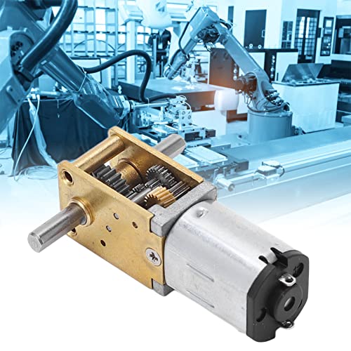 Gear Motor, Brass Electric Speed Reduction Dual End Output Shaft Worm Reducer Brushed Torsion for Machine (DC3V 30RPM)