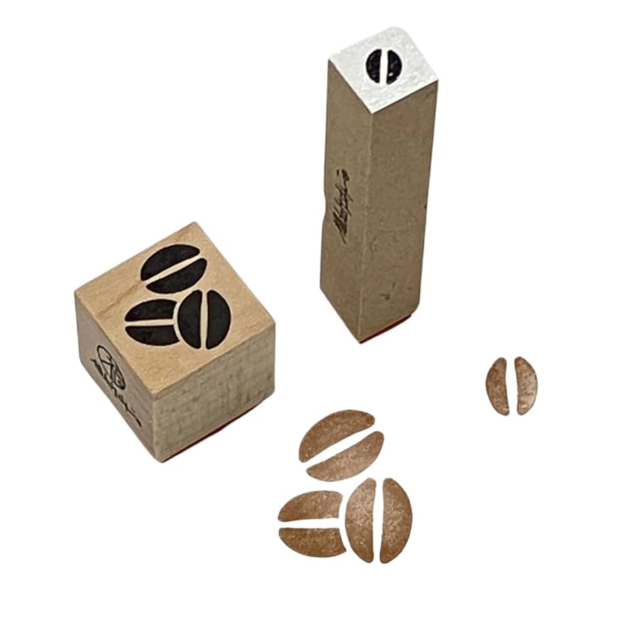 Amazon.co.jp: 福わけはんこ コーヒー豆 はんこ 2種セット