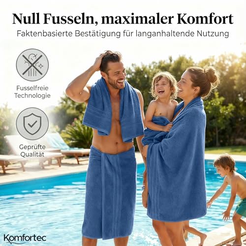 Komfortec Badetuch 100x200 cm aus 100% Baumwolle – Ansicht 5