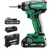 【Amazon.co.jp限定】HiKOKI(ハイコーキ) 18V インパクトドライバー WH18DD 初回修理保証 2.0Ahバッテリー2個、充電器、ケース付 電動ドライバー WH18DD(2BG)
