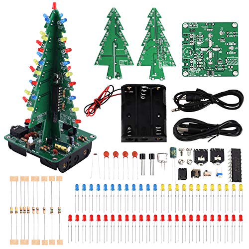 3D Christmas Tree Soldering Kit, Icstation DIY Soldering