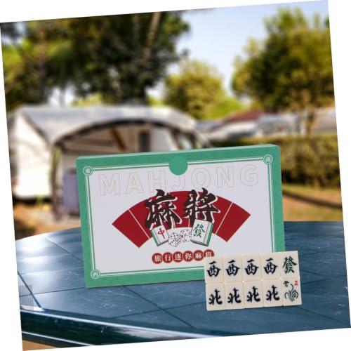 Veemoon Mini Portable Mahjong Set para Viajes y Dormitorios miniatura 6