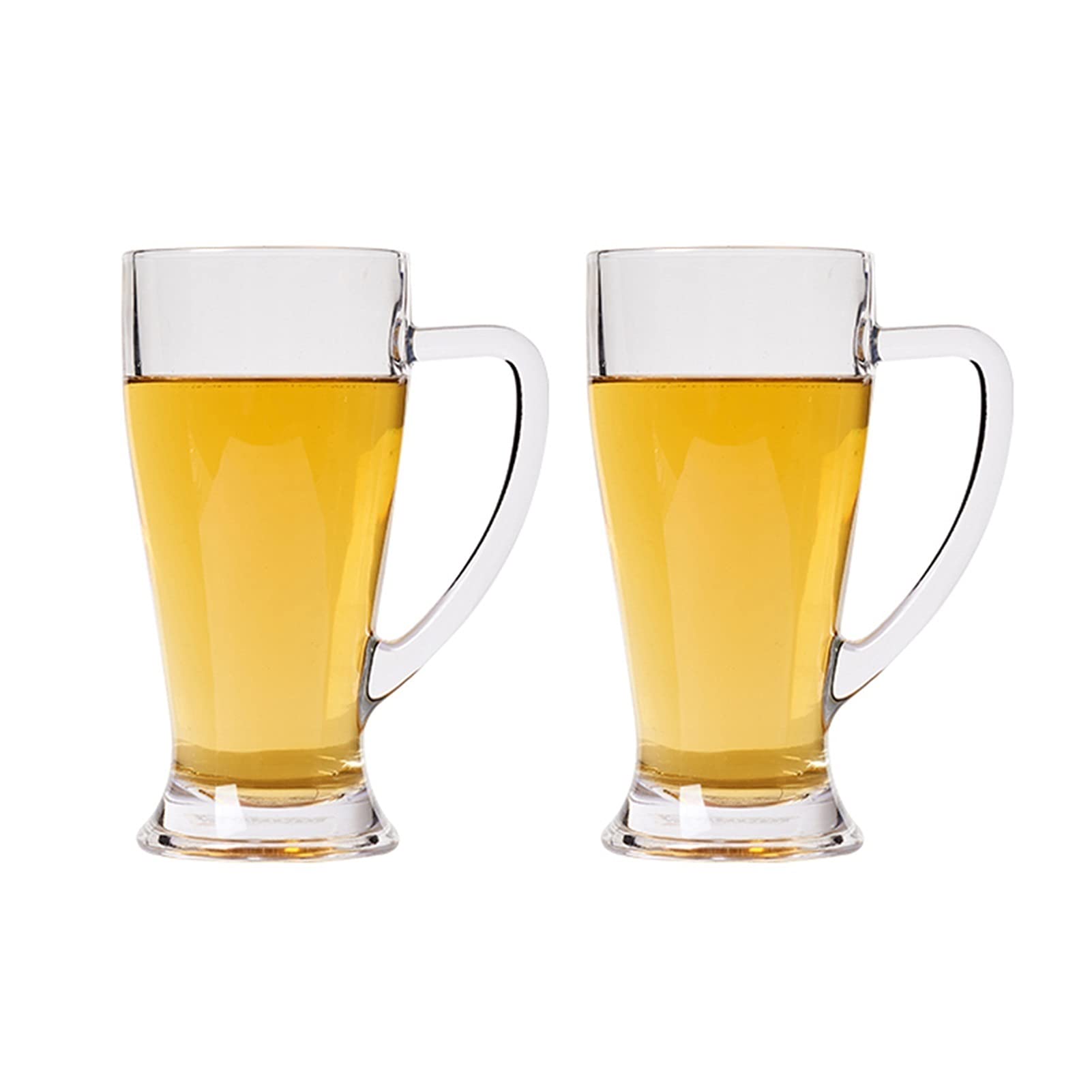 Vasos de cerveza de vidrio transparente de alta resistencia y diseño clásico tradicional