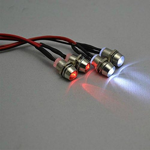 Miniatura 2 de Share Goo Kit de faros delanteros de luz LED de 6 LED, accesorios compatibles con RC, automóvil, camión, tanque, rastreador, Traxxas, HSP, Tamiya,