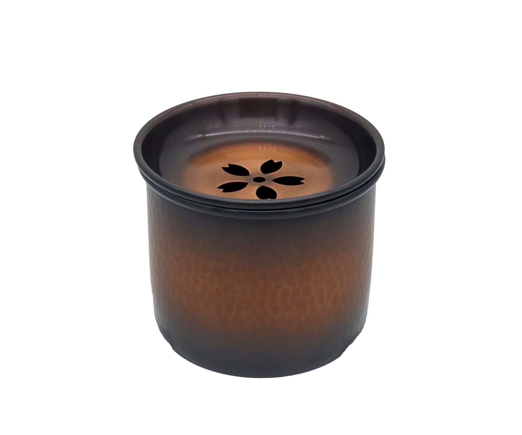 Hammered Red Copper Tea Canister, Pure Copper