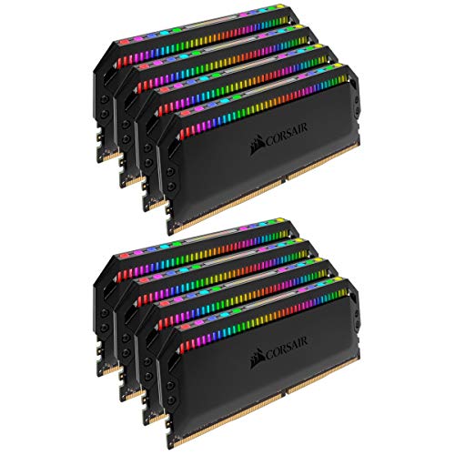 Corsair Dominator Platinum RGB 128GB (8x16GB) DDR4 3200 (PC4-25600) C16 1.35V Desktop Memory - Black