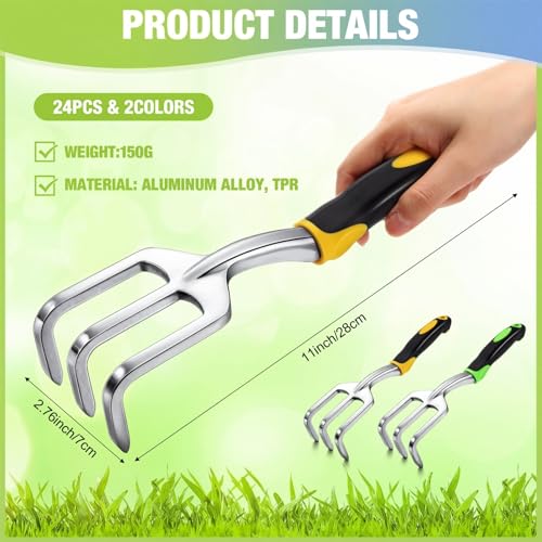 Yaocom Juego 24 Pzas Cultivador Manual para Jardín miniatura 2