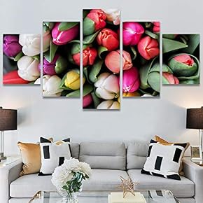 SIGNWIN 5 Panel Canvas Wall Art Modern Art...
