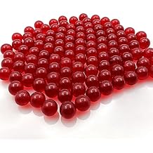 1.4 Pound Red Glass Marble, 120 pcs Red Vase Fillers for Centerpieces, Glass Marbles for Vases Table Scatter, Aquarium and Fish Tank Pebbles