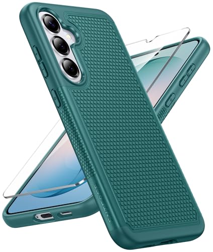 Image of FNTCASE for Samsung Galaxy S26 Plus Case: Military Grade Drop Protection, 14ft Drop Tested, Screen Protector Included, Anti-Slip Anti-Fingerprint Dual Layer Shockproof Phone Case Cover (Green)