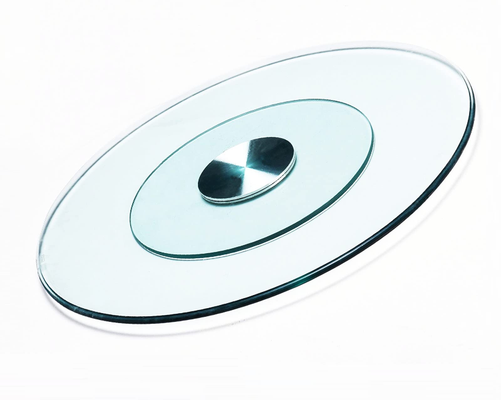 Plateau tournant en verre trempé 31 pouces rotation 360° double couche