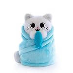 Hashtag Collectibles Purritos Series 2 - Fishbone Toy Figure, 7-inch White Blue Cat Animal Theme