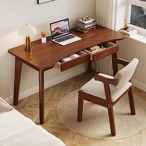 Poste de travail compact bois massif table écriture moderne minimaliste